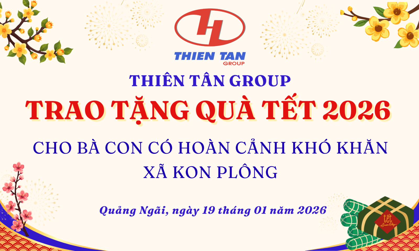 Le Thien Tan Group remet des cadeaux du Nouvel An Lunaire aux résidents défavorisés de la commune de Kon Plong